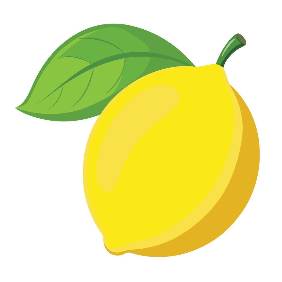 Fresh Lemon with Slice - Illustration. vector