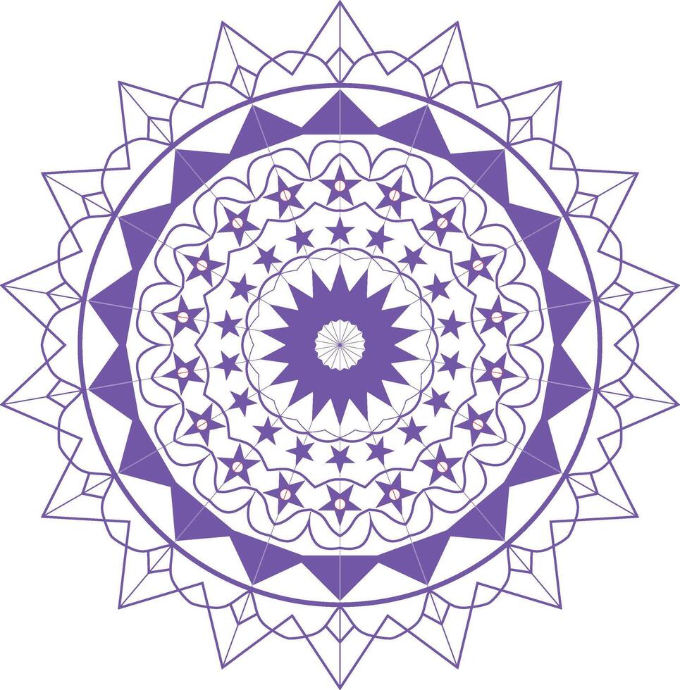 Colorful mandala for coloring book on white background vector