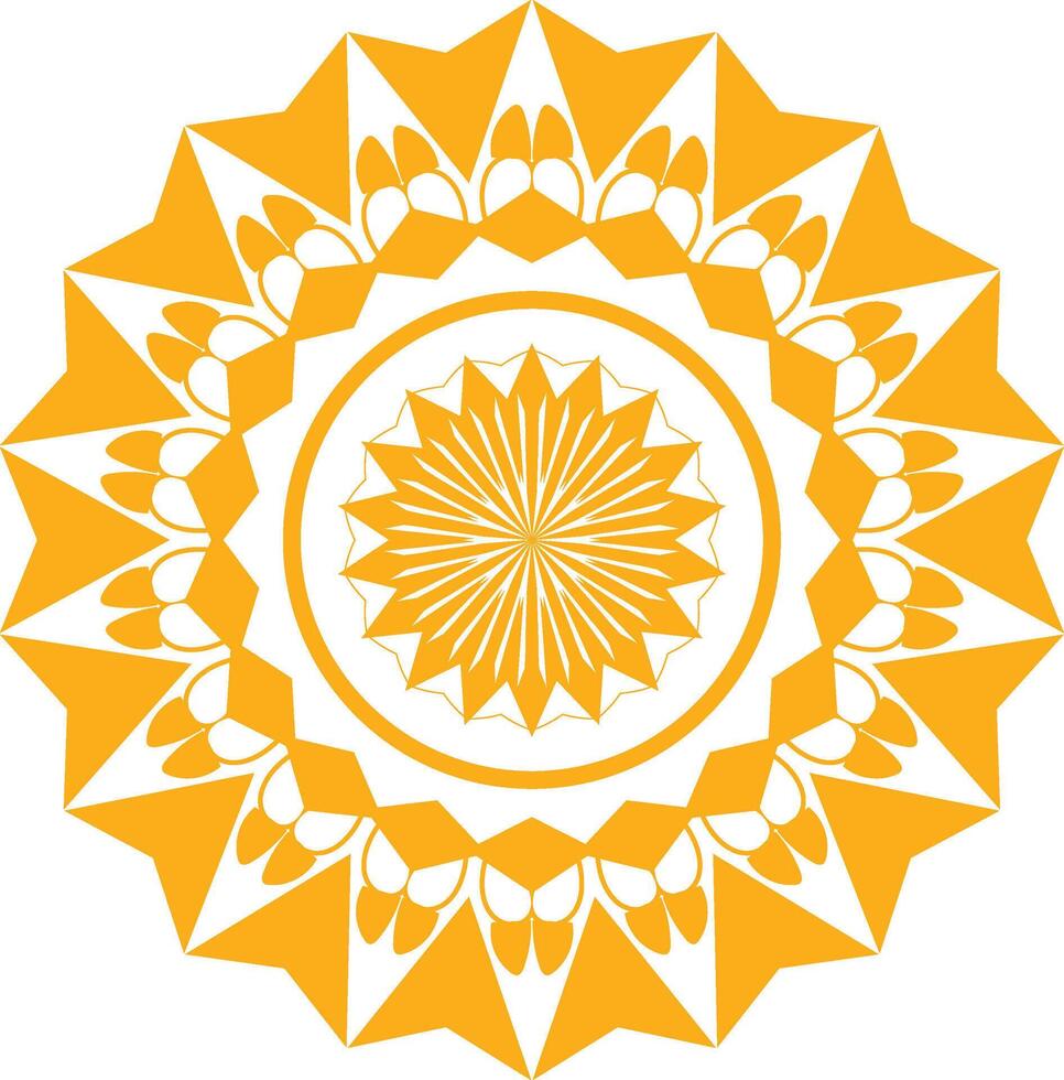 Beautiful mandala with floral ornament pattern modern art design vector