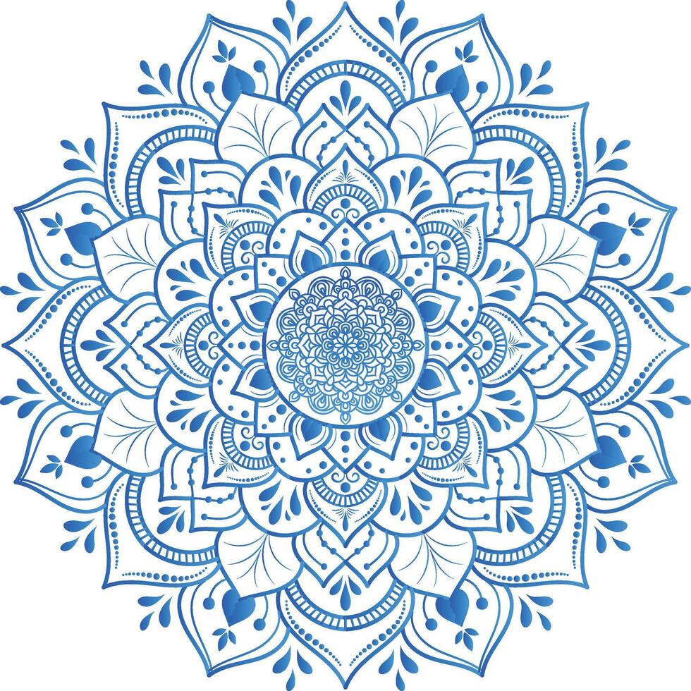 Relaxing and easy mandala art for tattoo design vector