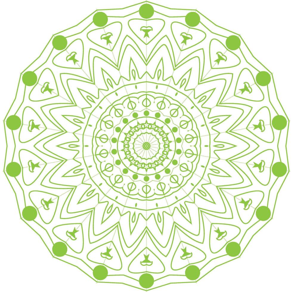 Decorative mandala with floral ornament pattern modern art design vector