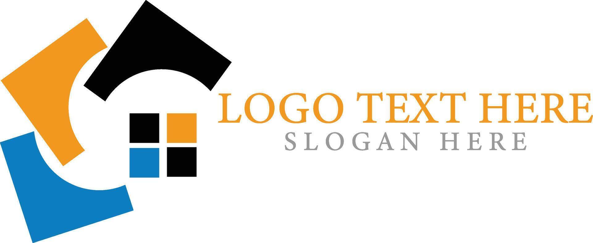 Real estate logo design inspiration modern concept 1 vector