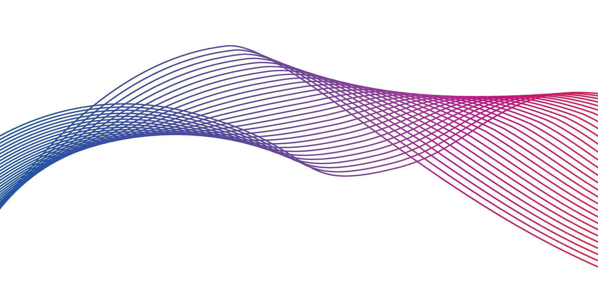 Dynamic abstract wave lines vector