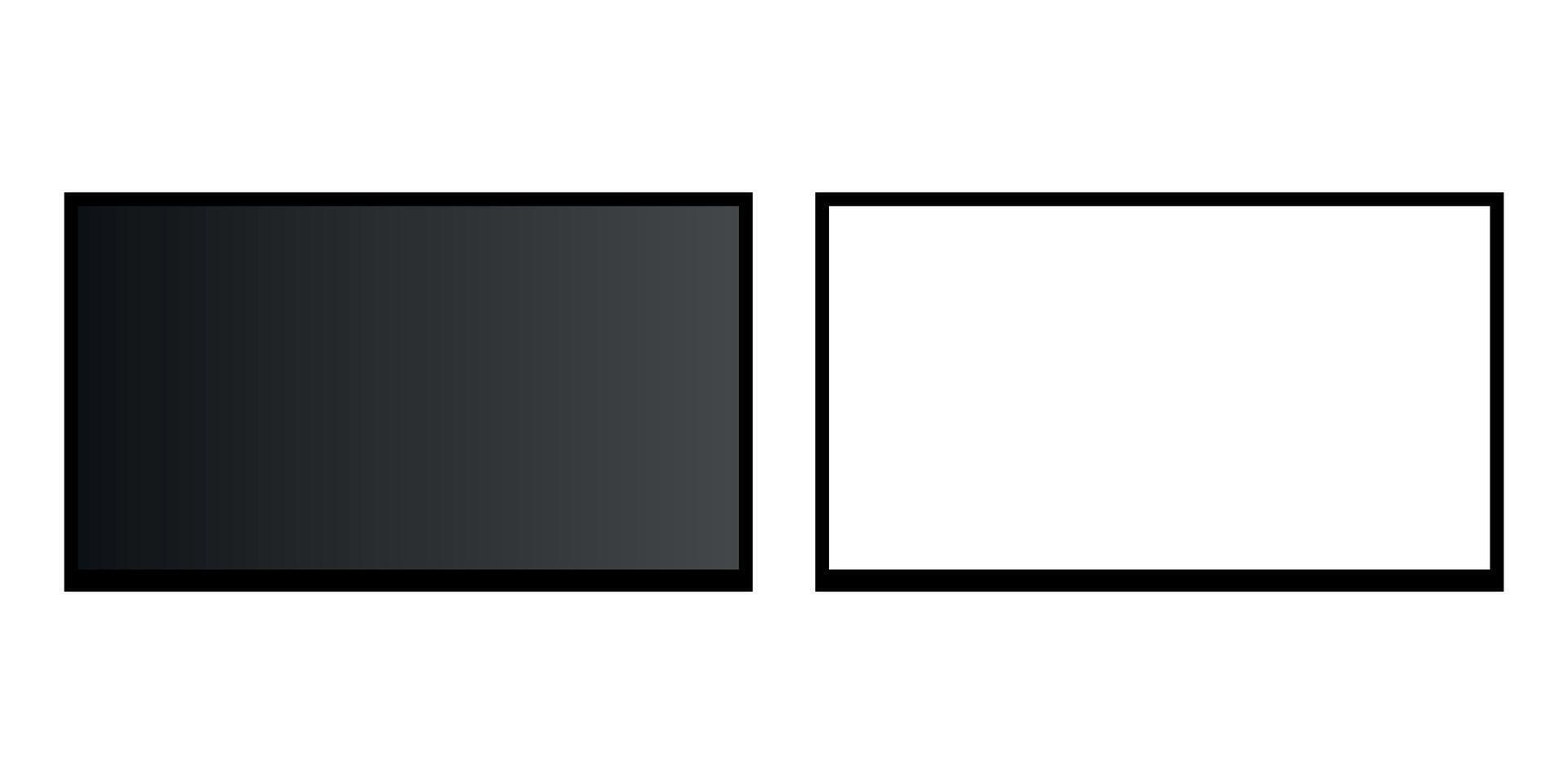 LCD TV screen with blank screen vector