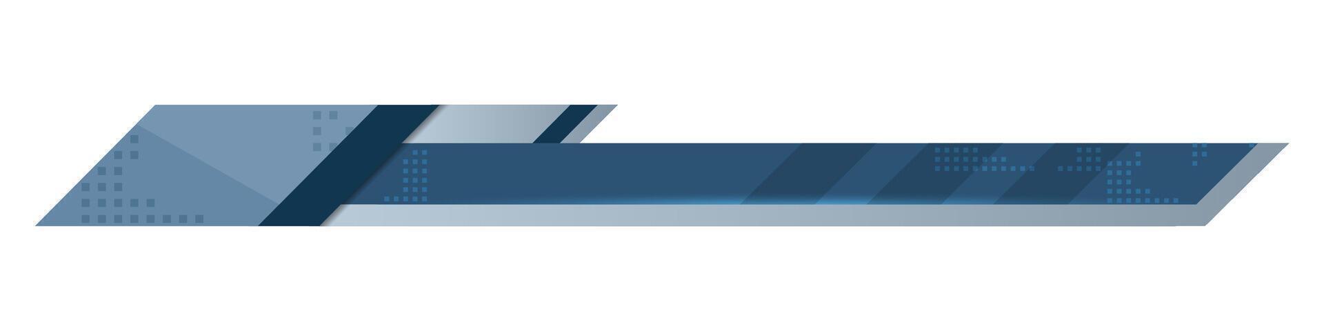 Futuristic design lower third banner. Blue geometric lower third banner template design. headline title. illustration vector