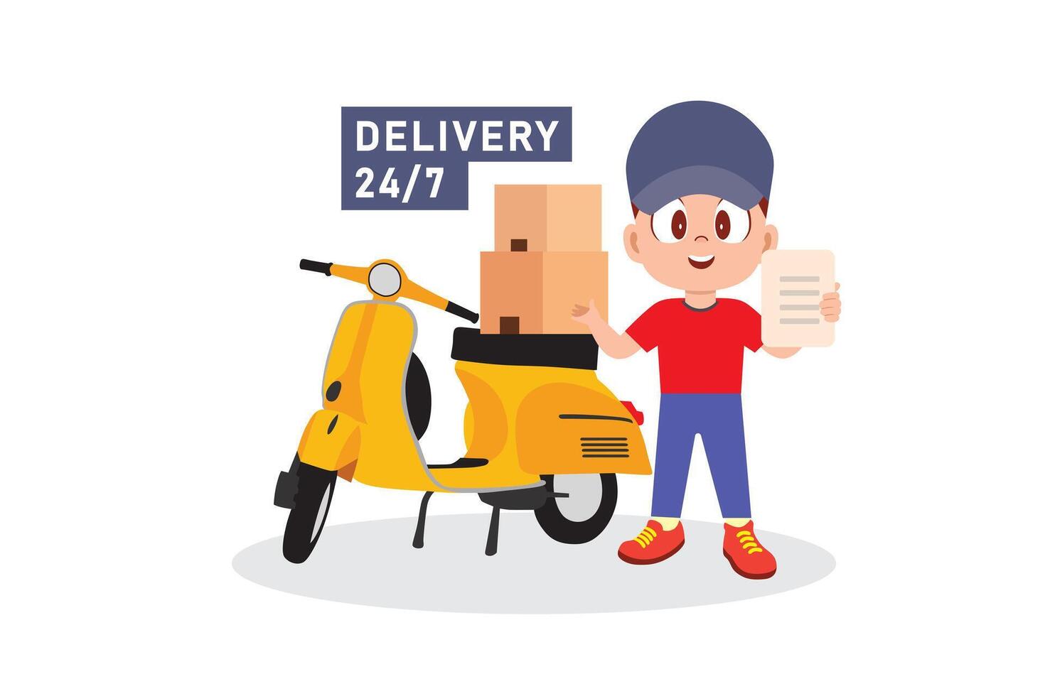 Scooter Express Courier for Every Need vector