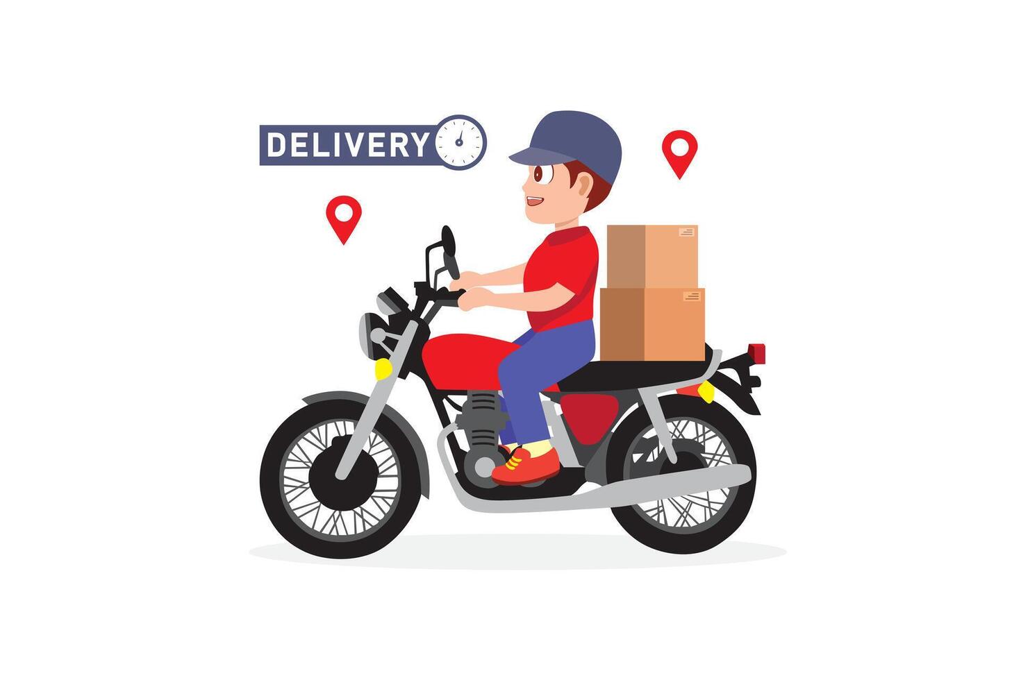 Safe and Fast Package Transport Service vector