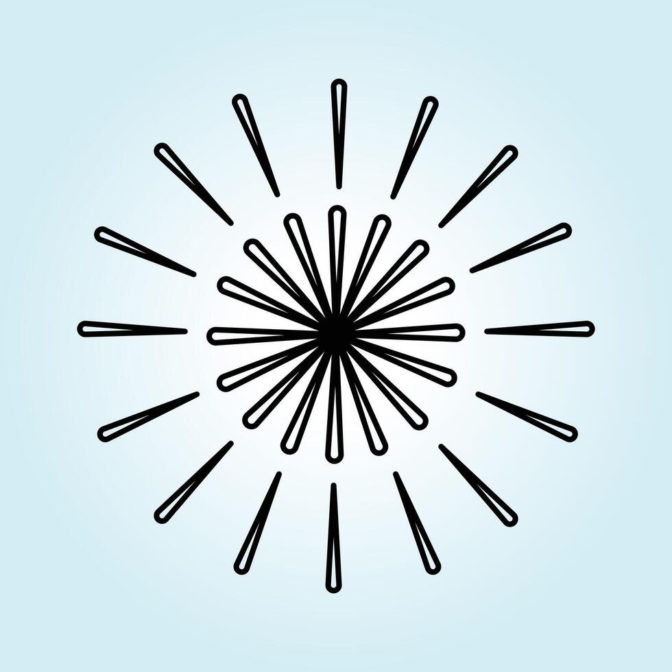 Abstract Burst Design Element Light Rays Sunburst Starburst Graphic Illustration vector
