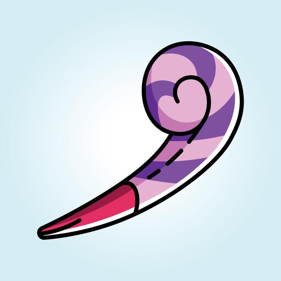 A Whimsical Purple and Pink Party Horn Festive Celebration Design vector