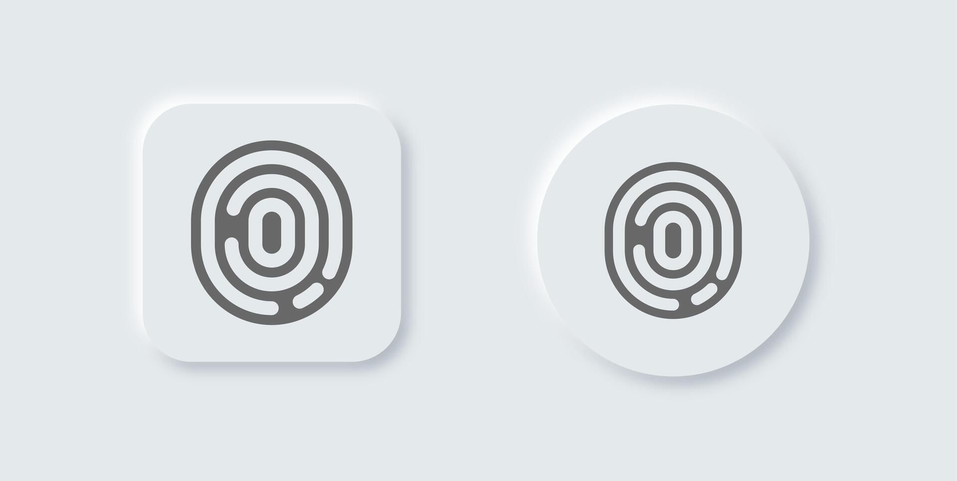 Evidence solid icon in neomorphic design style. Investigation signs illustration. vector