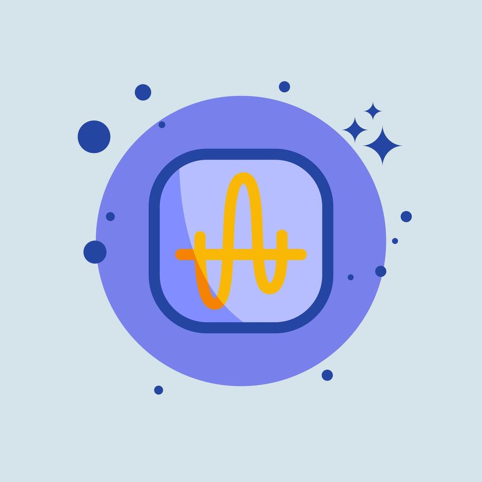 Frequency flat illustration. Radio signs illustration. vector