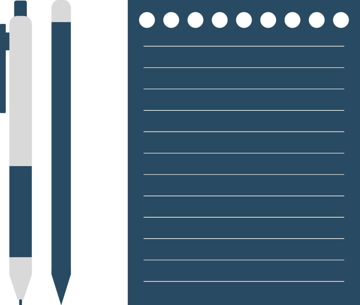 Pen and notepad vector
