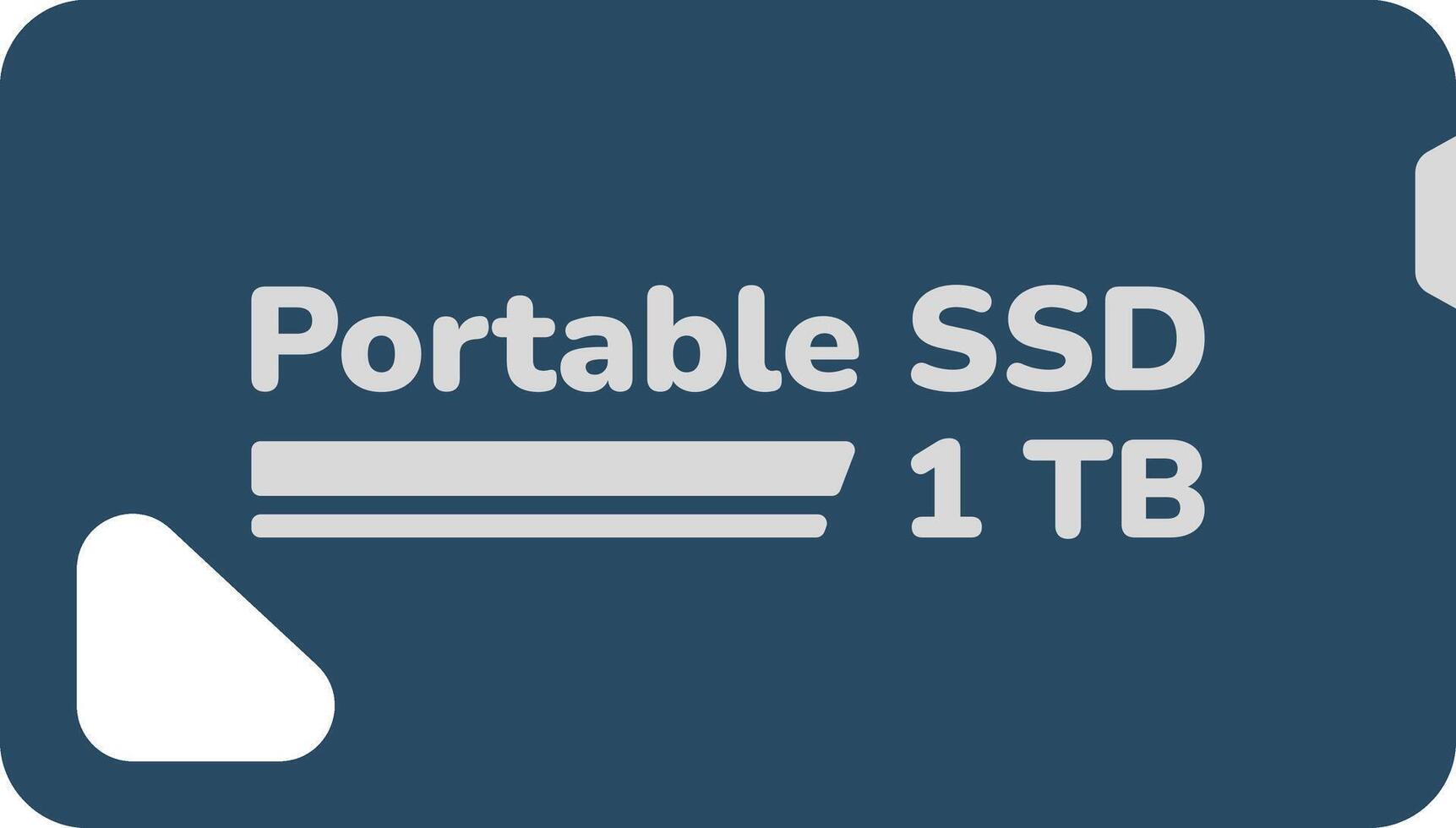 Portable ssd 1 tb vector