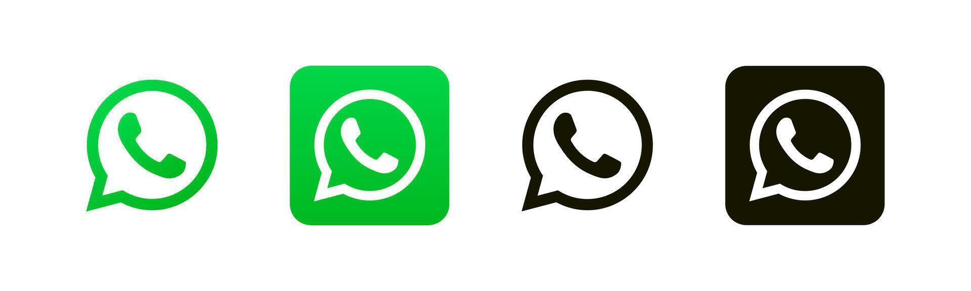 Whatsapp logo. Whatsapp logo company. Whatsapp social media . Editorial illustration. vector