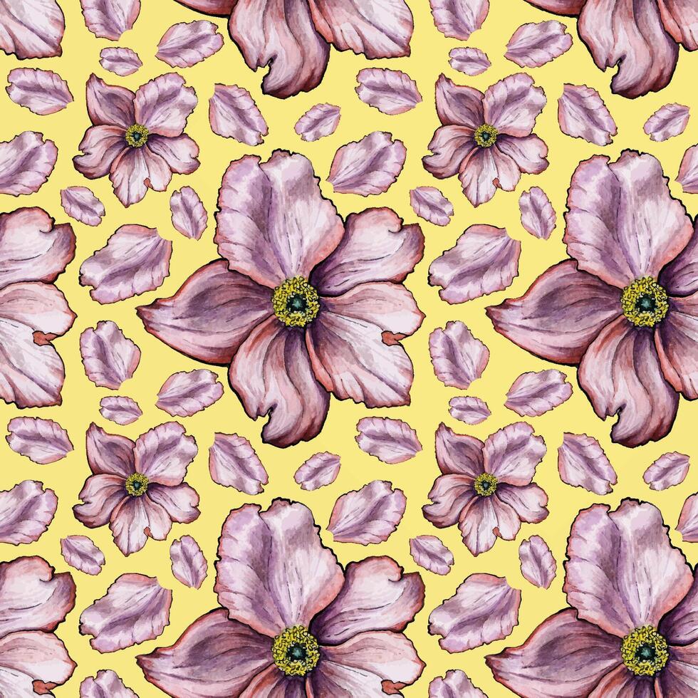 seamless spring floral watercolor rosehip pattern for the design of invitations, cards, textiles, souvenirs vector