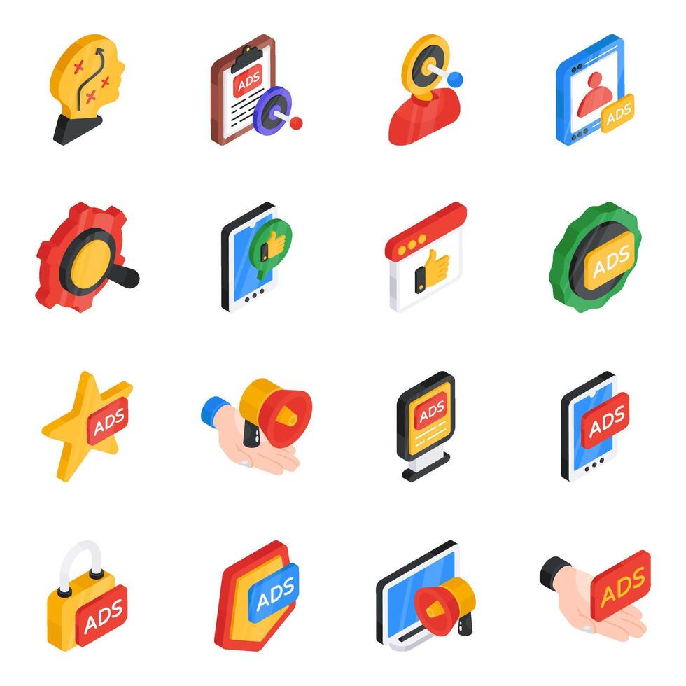 Set of Coding Flat Icons vector