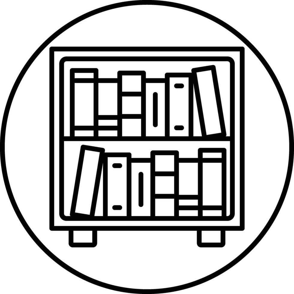 Bookshelf Illustration Icon vector