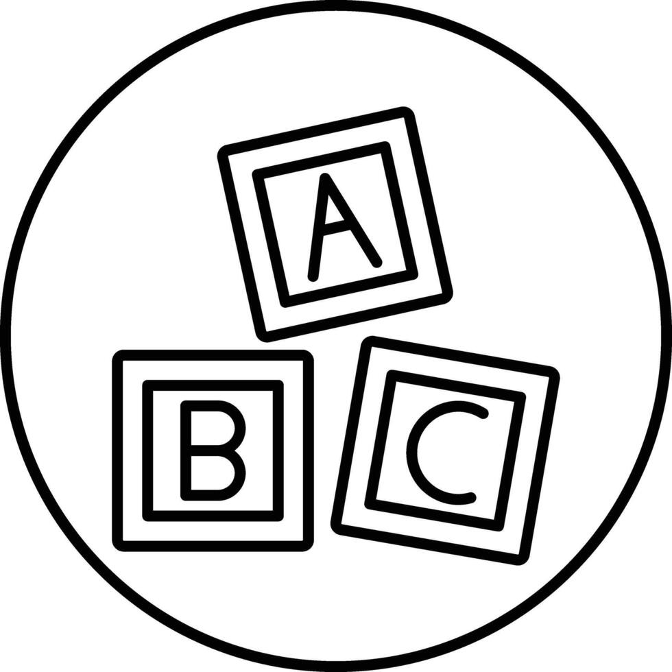 ABC Blocks Illustration Icon vector
