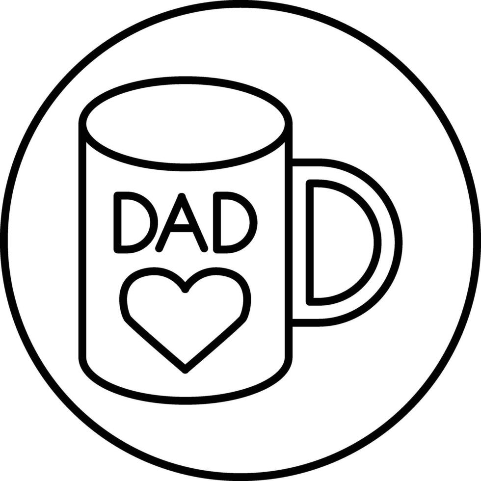 DAD Mug Illustration Icon vector