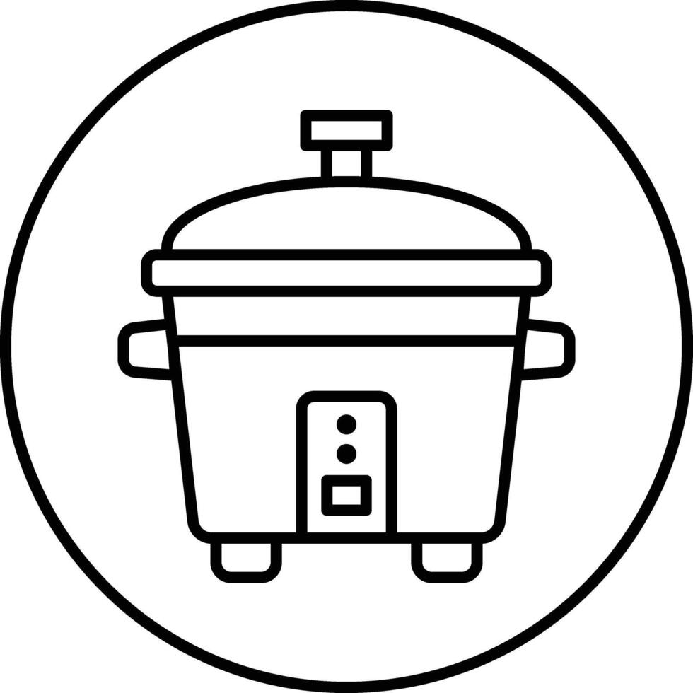 Rice Cooker Illustration Icon vector