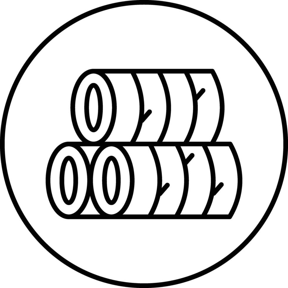 Hay Illustration Icon vector