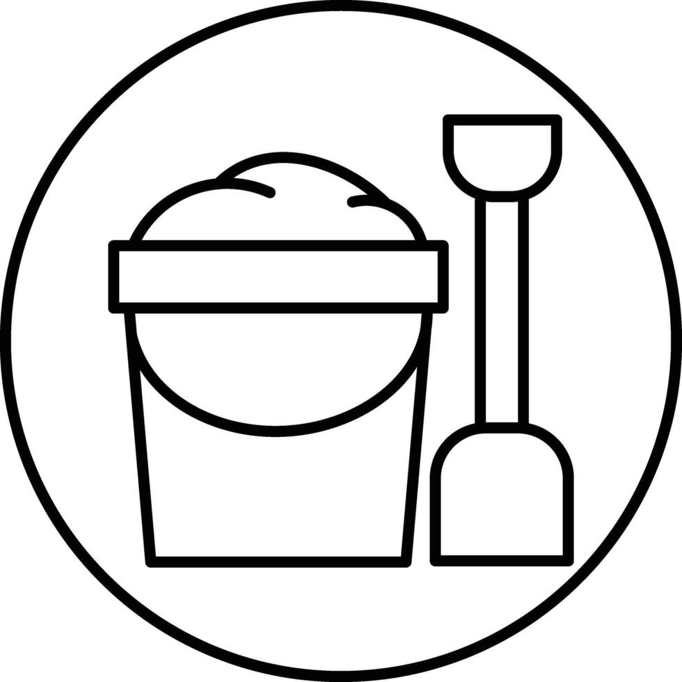 Sand Bucket Illustration Icon vector