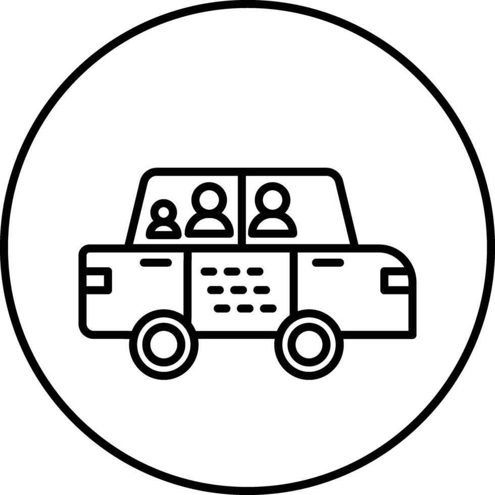 Family Car Illustration Icon vector