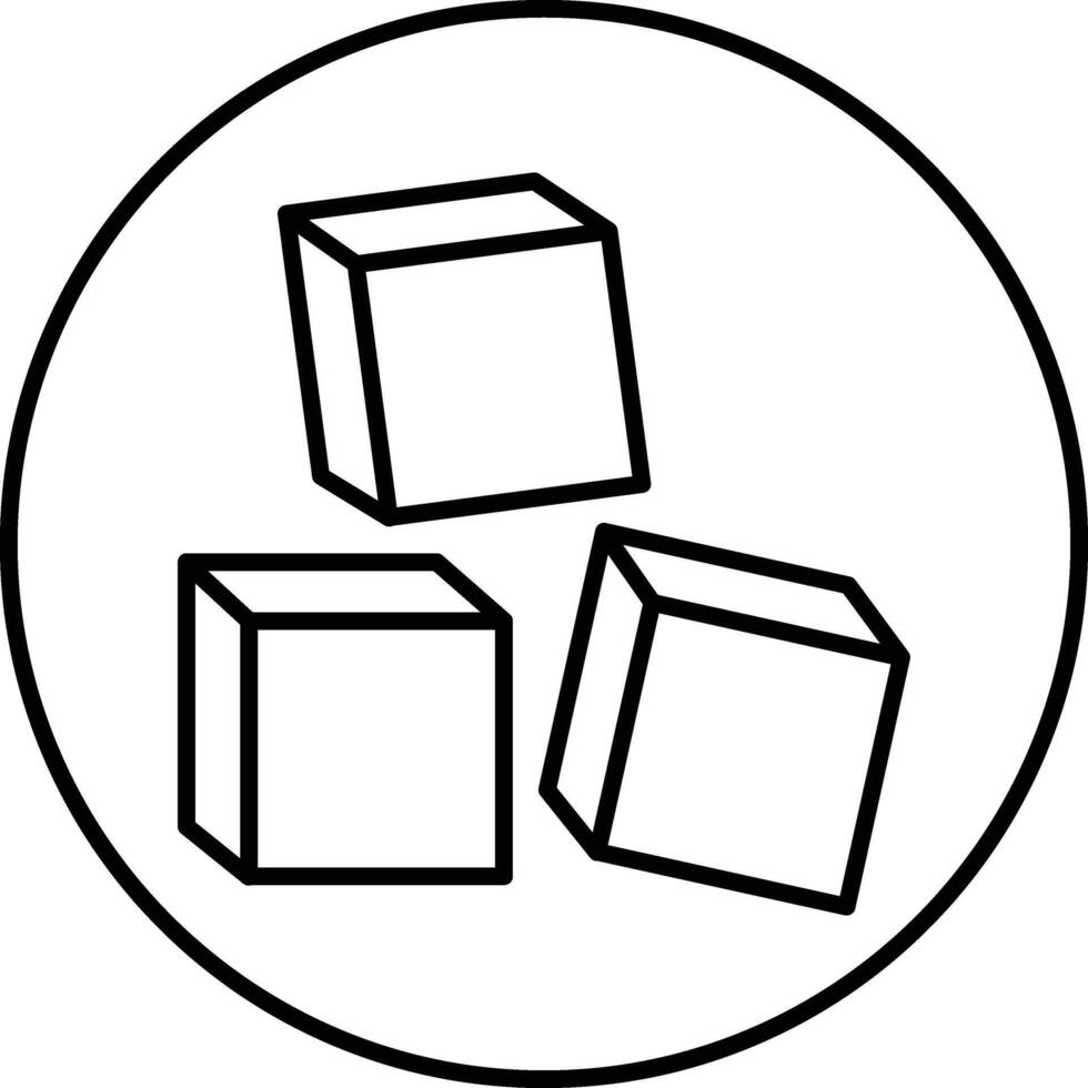 Blocks Illustration Icon vector