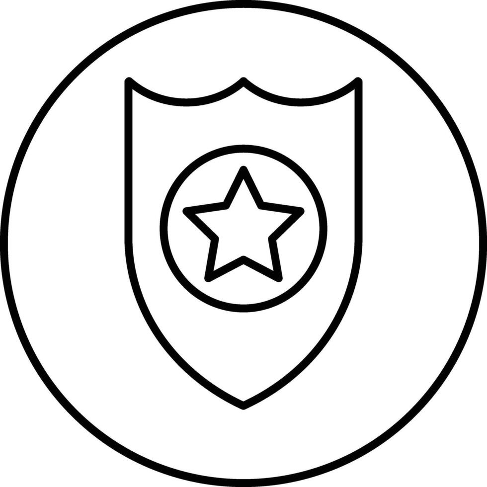 Police Badge Illustration Icon vector