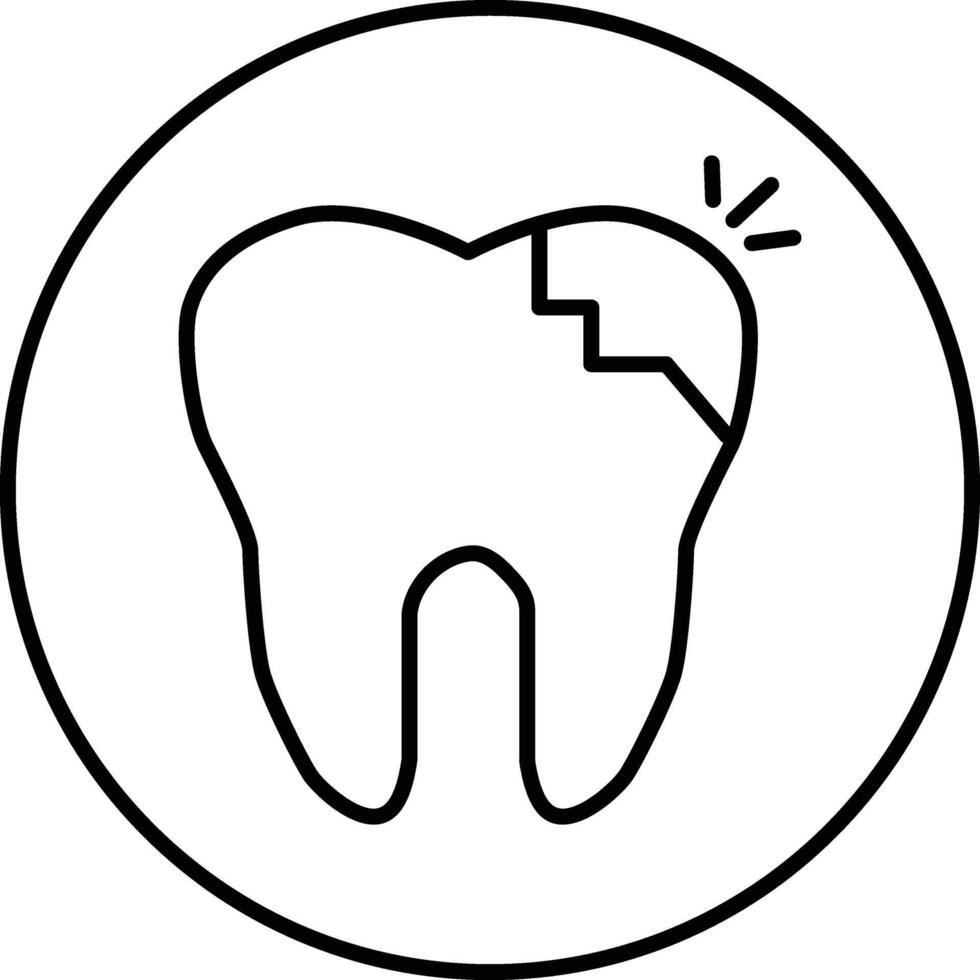 Tooth Decayed Illustration Icon vector