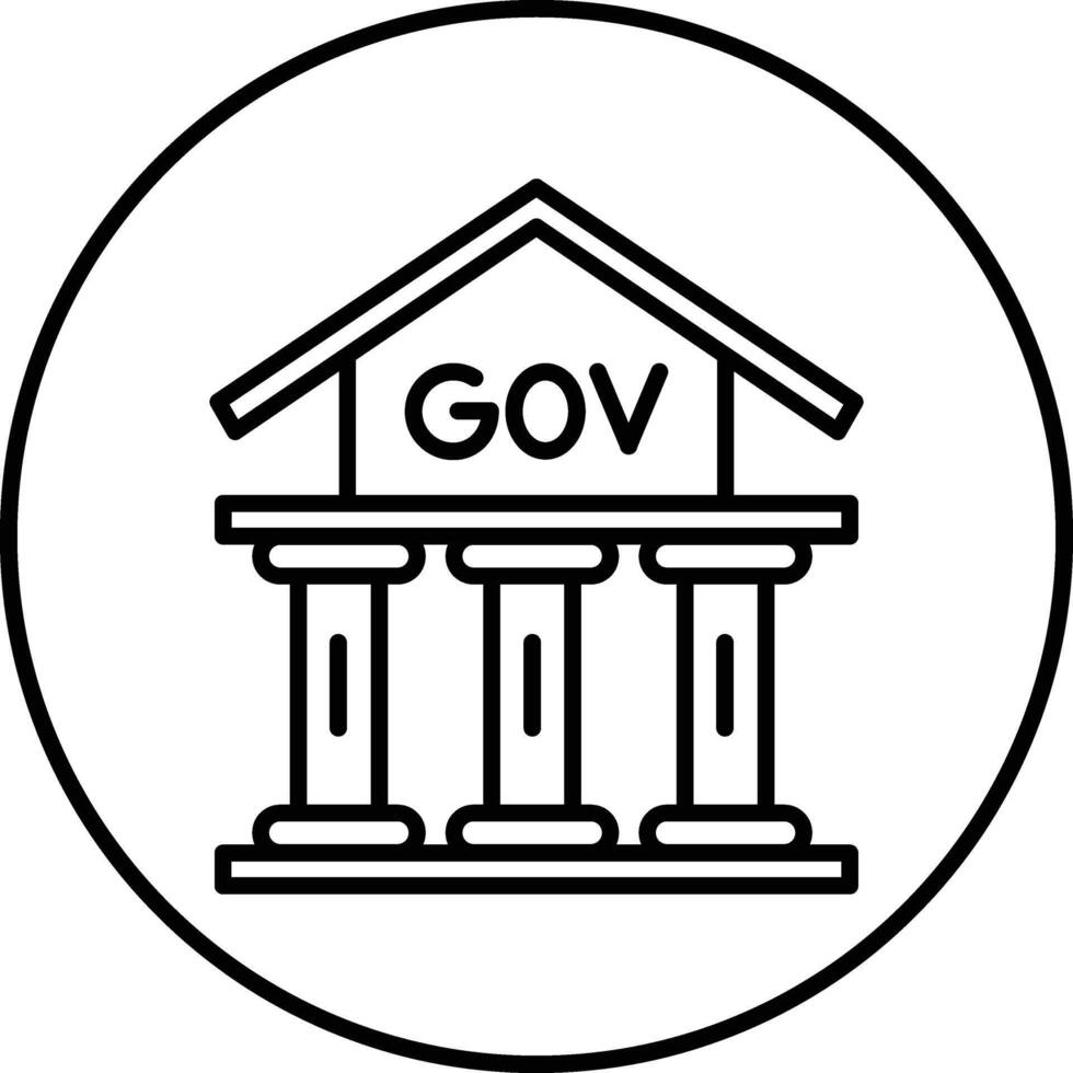 Government Building Illustration Icon vector