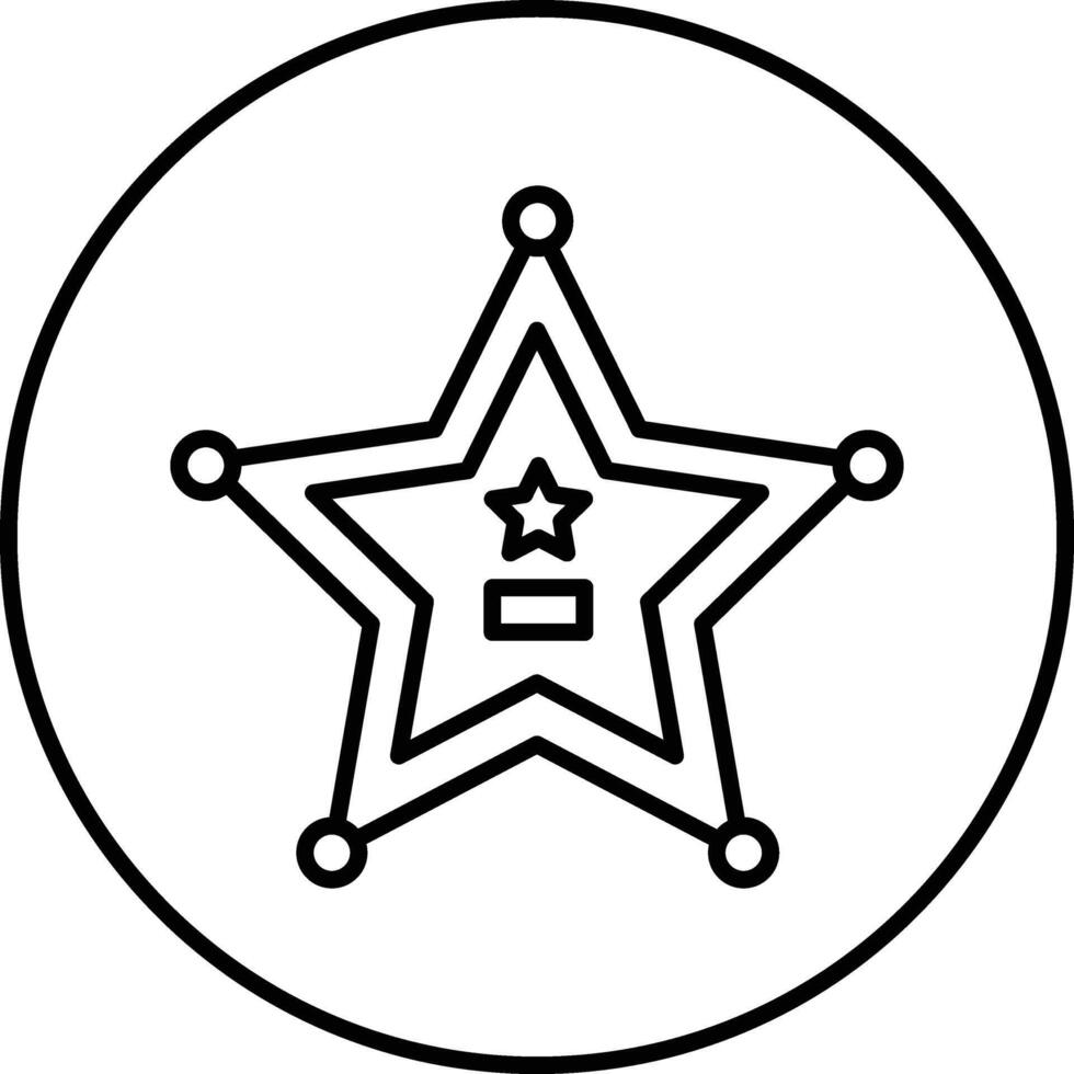 Sheriff Badge Illustration Icon vector