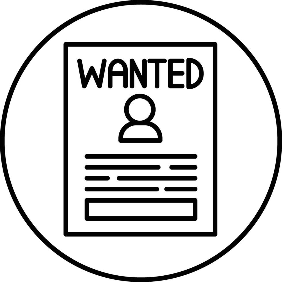 Wanted Illustration Icon vector
