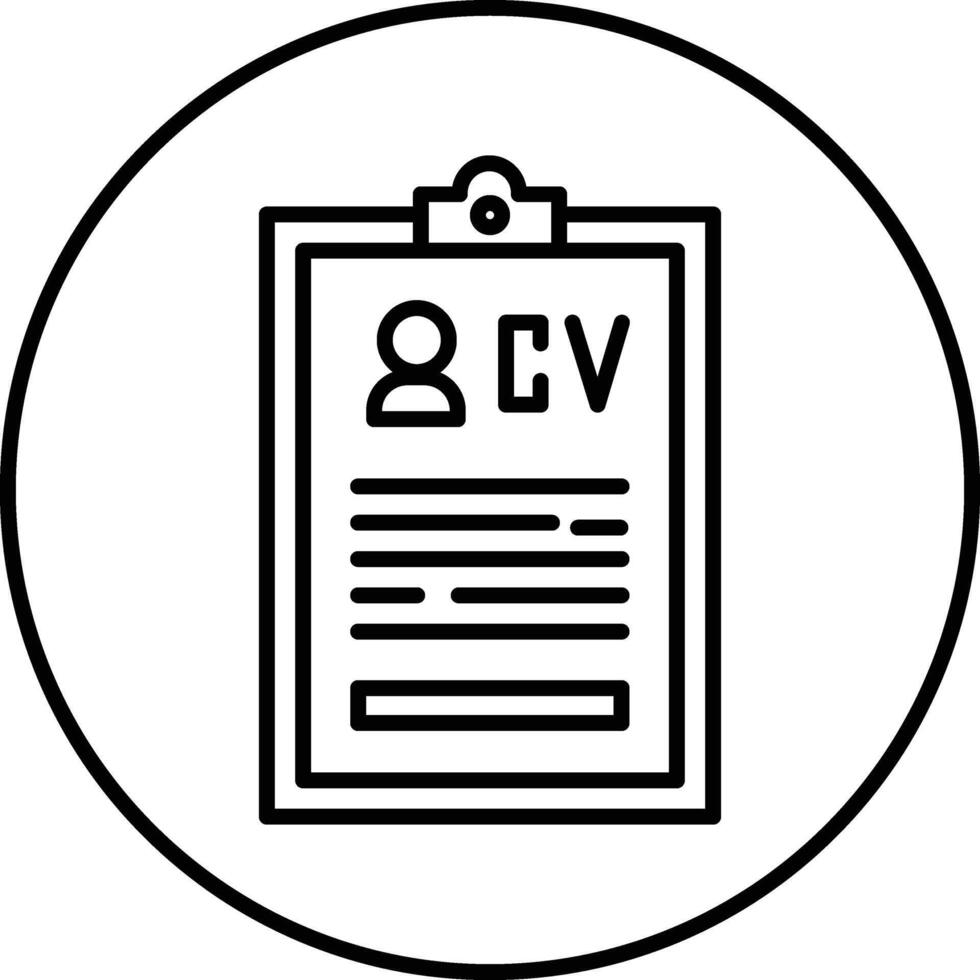Curriculum Vitae Illustration Icon vector