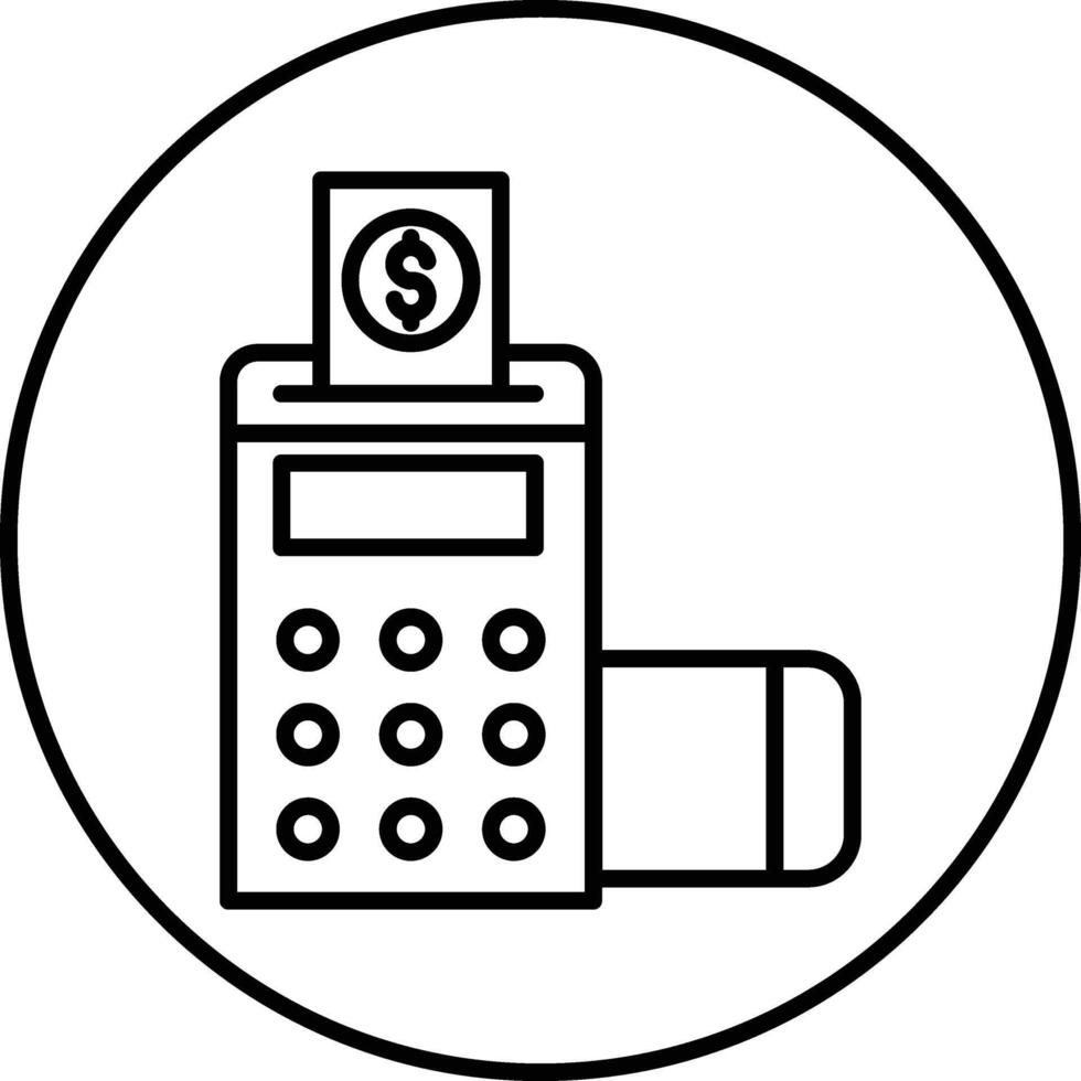 Pos Terminal Illustration Icon vector