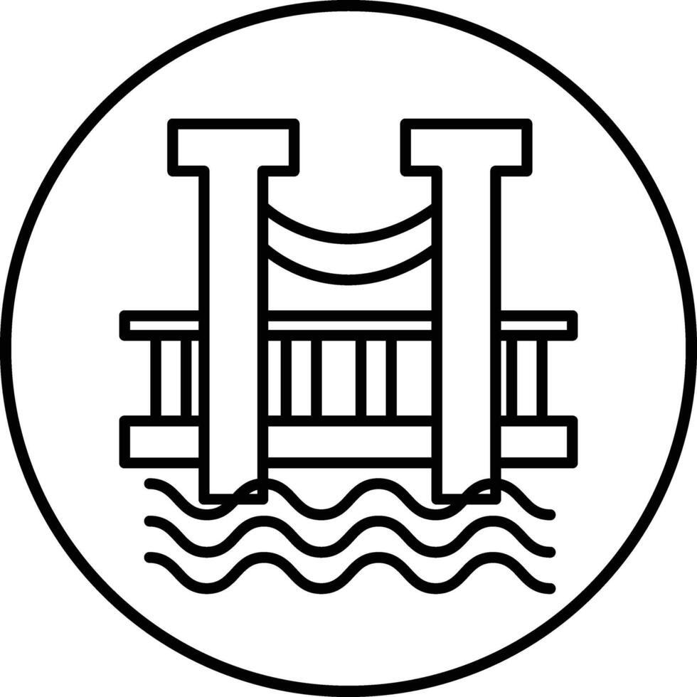 Bridge Illustration Icon vector