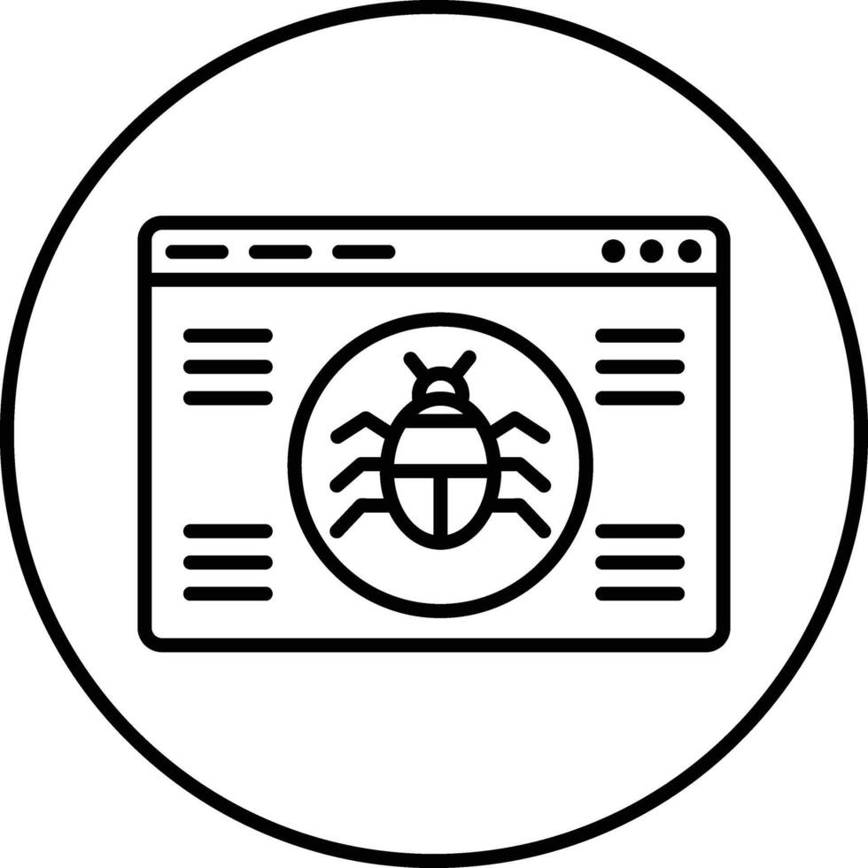 Website Bug Illustration Icon vector