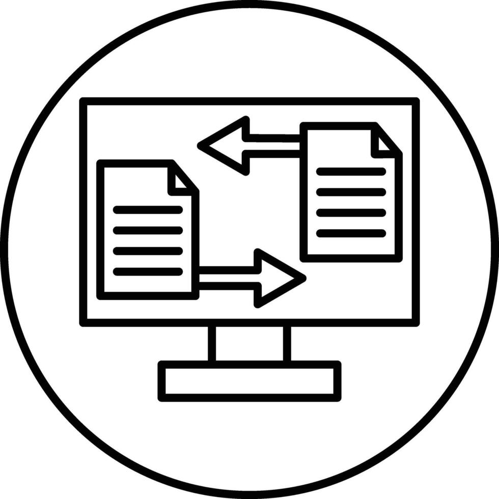 Online File Transfer Illustration Icon vector