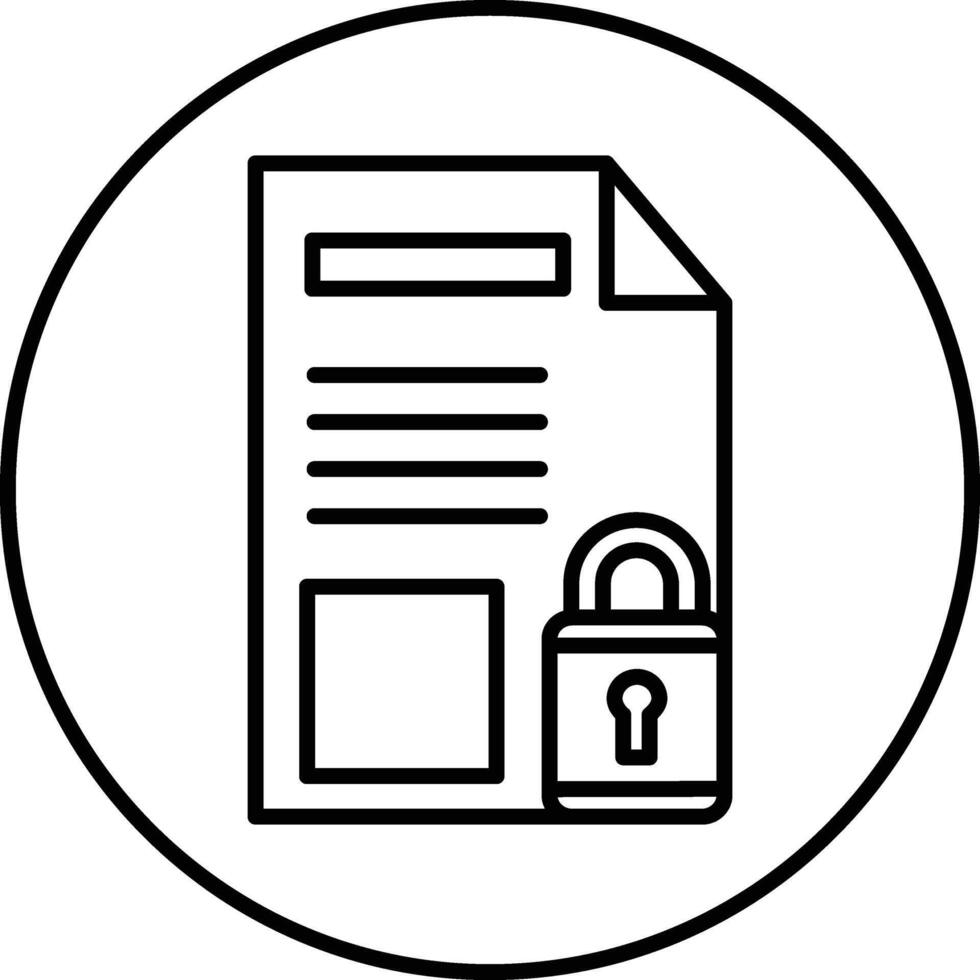 File Protection Illustration Icon vector
