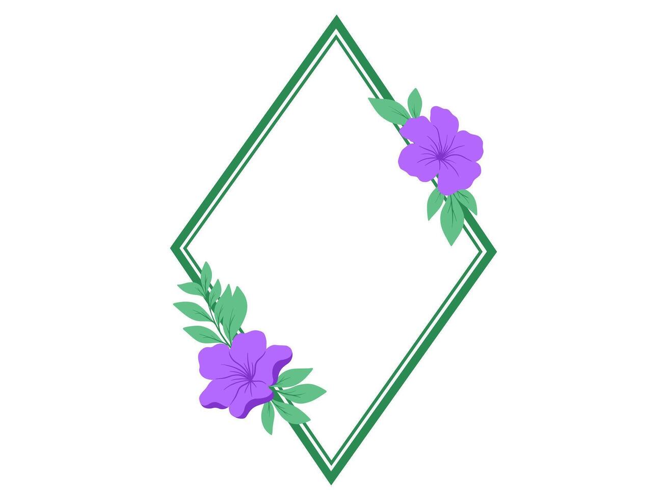 Wild Flower Frame Background Illustration vector