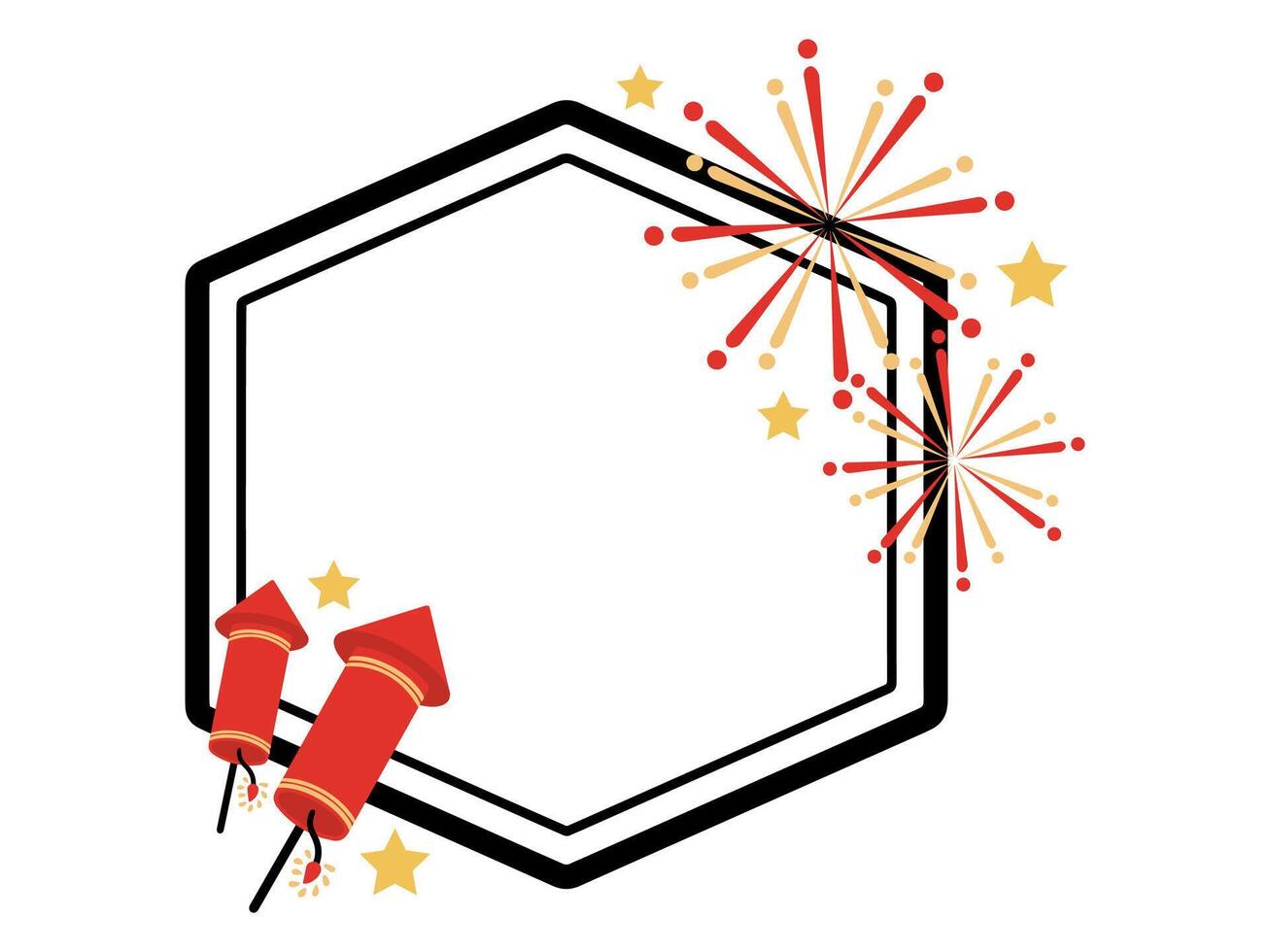 Frame Background New Years Fireworks vector