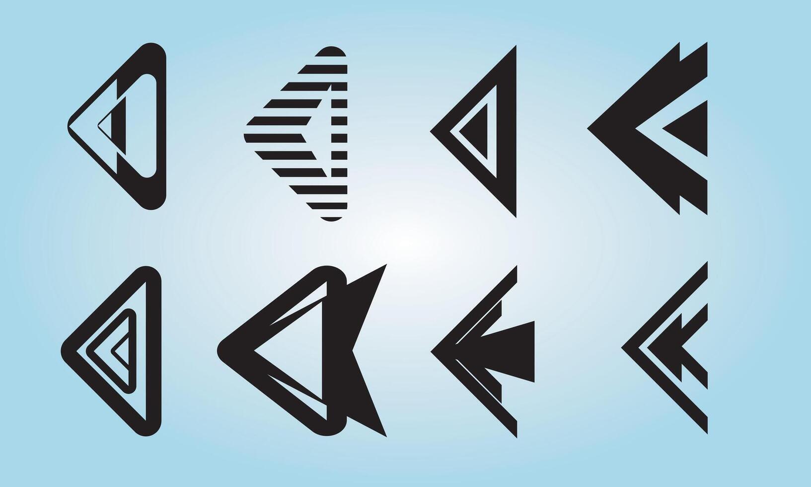 Arrow icon set. Arrow. Cursor. Collection different arrow signs. Black arrows icons vector