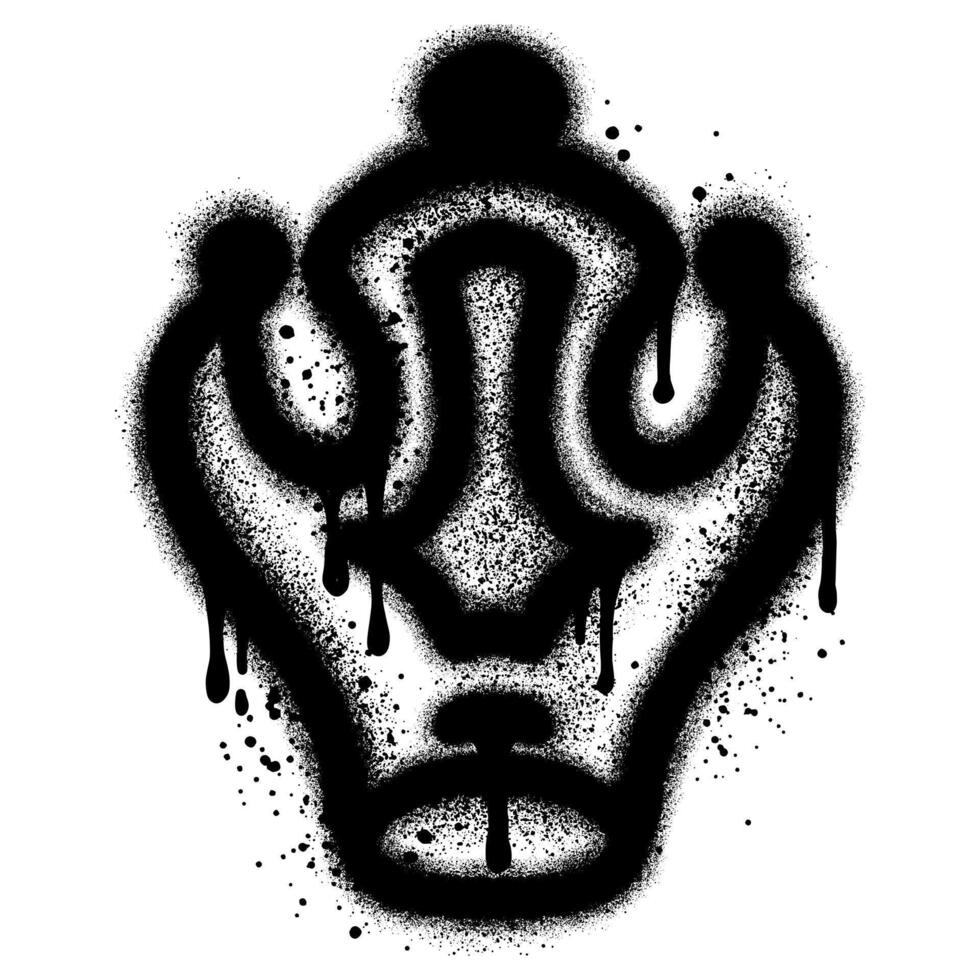graffiti spray crown icon isolated on white background. vector