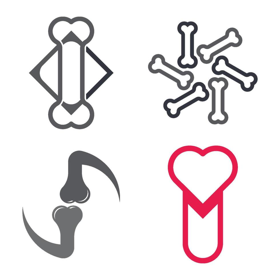 Bone Logo Template Icon vector