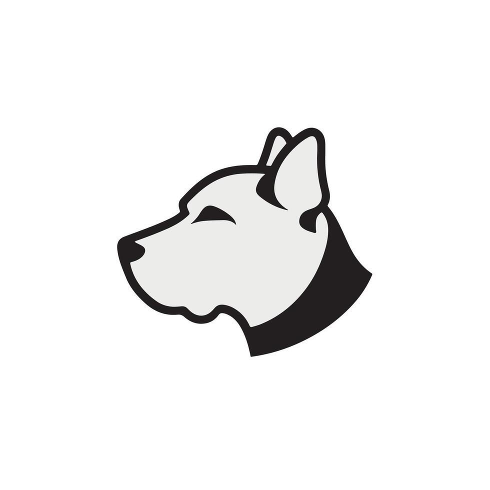 Dog head outline icon for creative logos vector