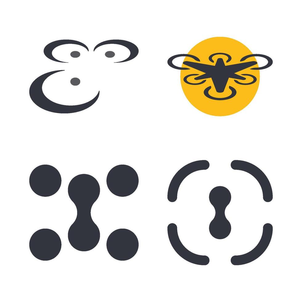 Drone Logo Template Icon vector