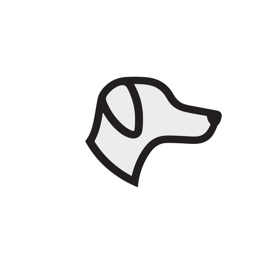 Minimalist dog icon for logo design vector