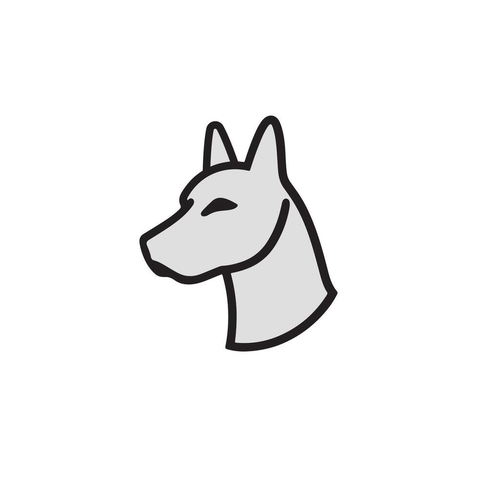 Stylized dog illustration for business logos vector
