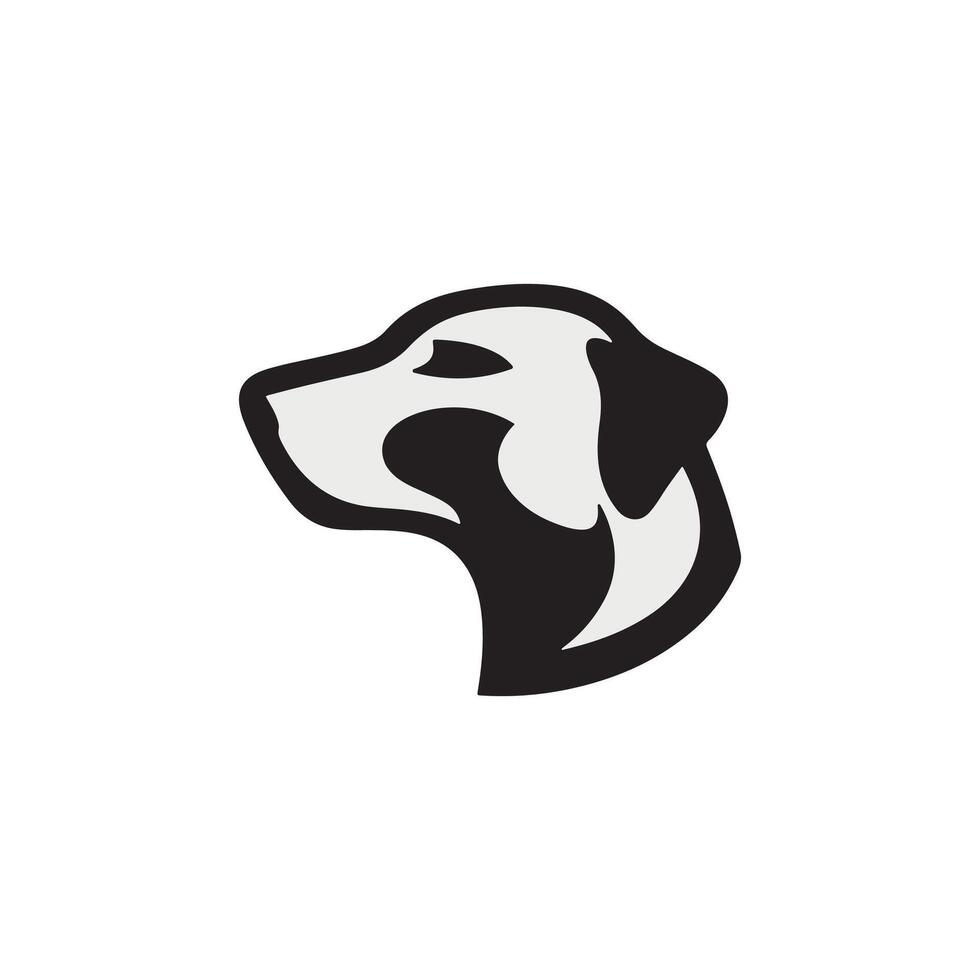 Illustration of a dog head icon for logos vector