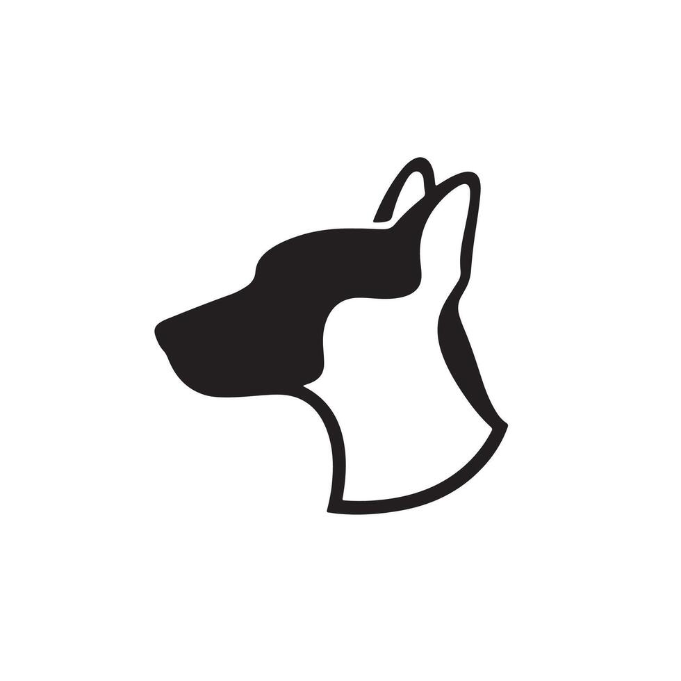 Minimalist dog logo for branding vector